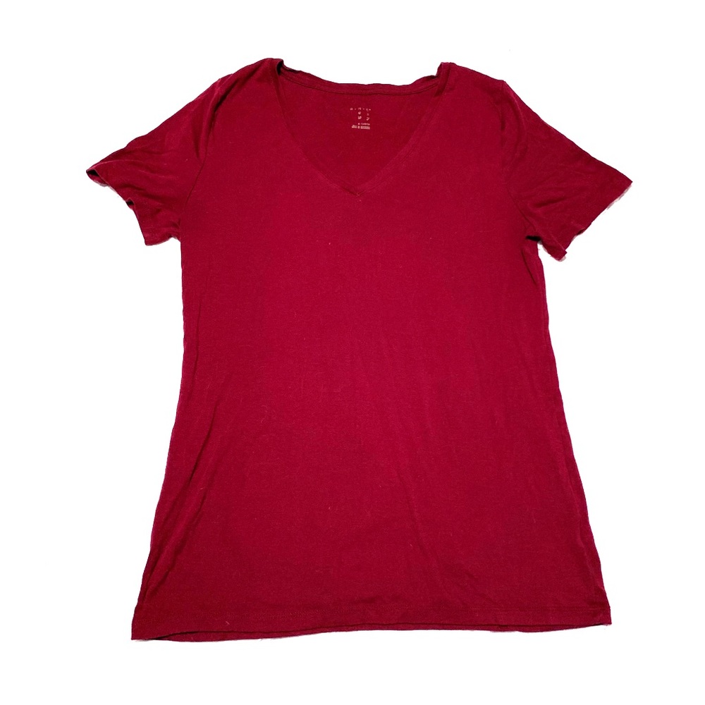 Maroon Plain Short Sleeve Shirt (bin2)